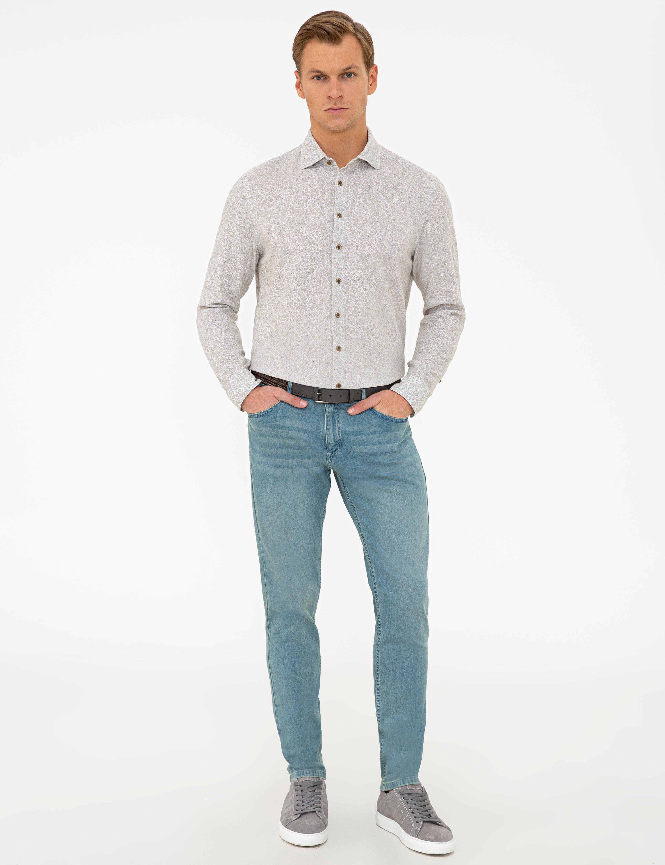 Açık Mavi Slim Fit Denim Pantolon