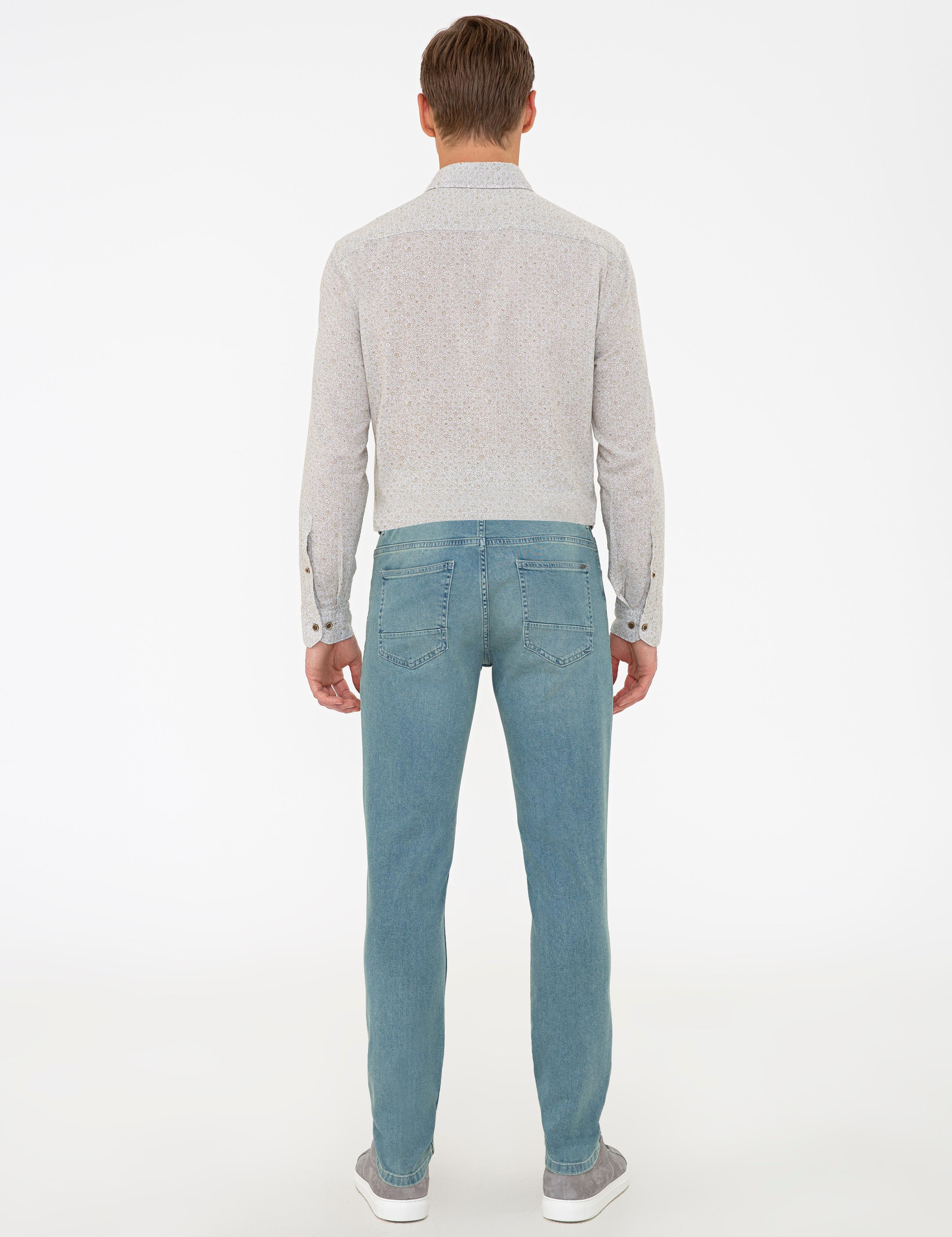 Açık Mavi Slim Fit Denim Pantolon