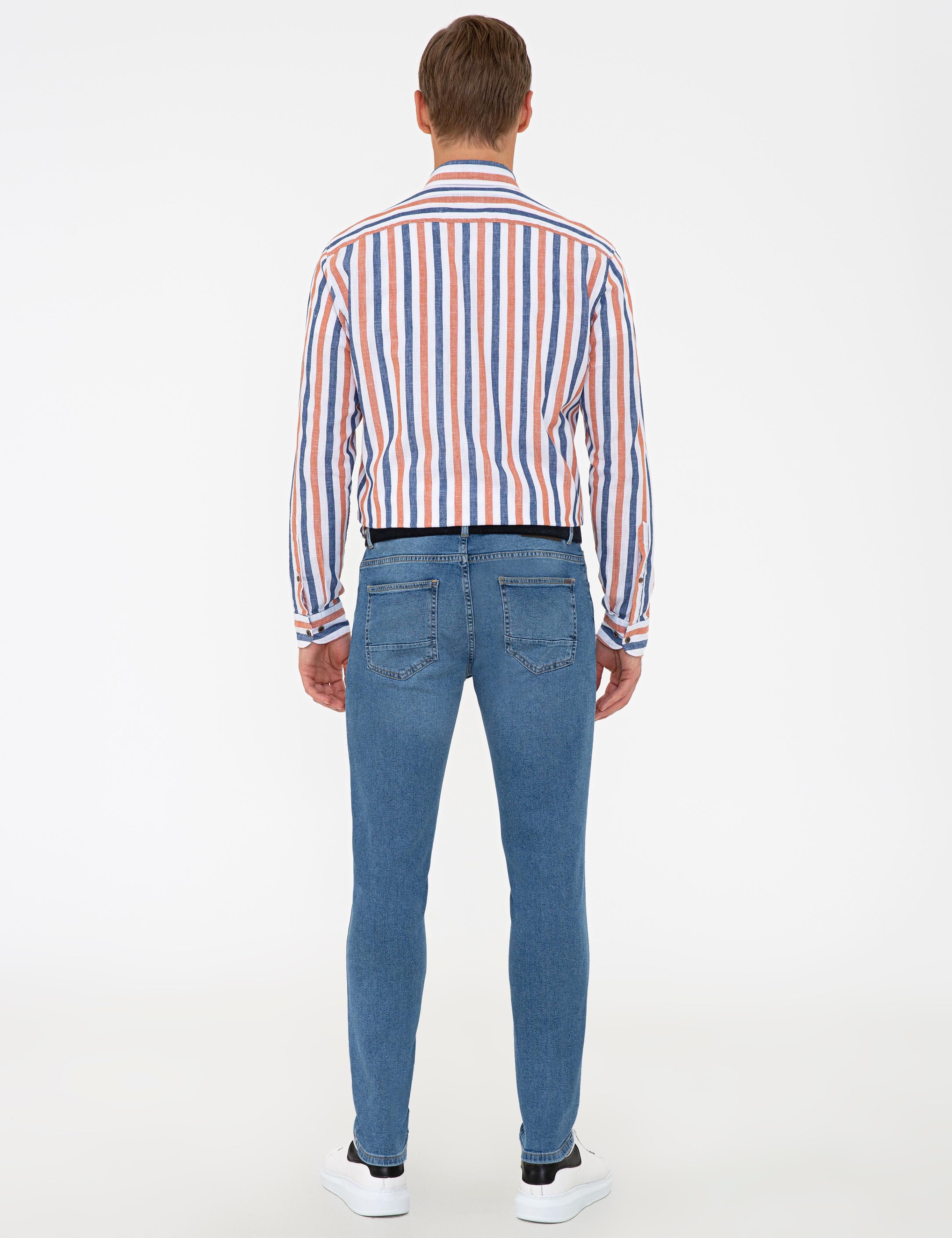 Açık Mavi Slim Fit Denim Pantolon