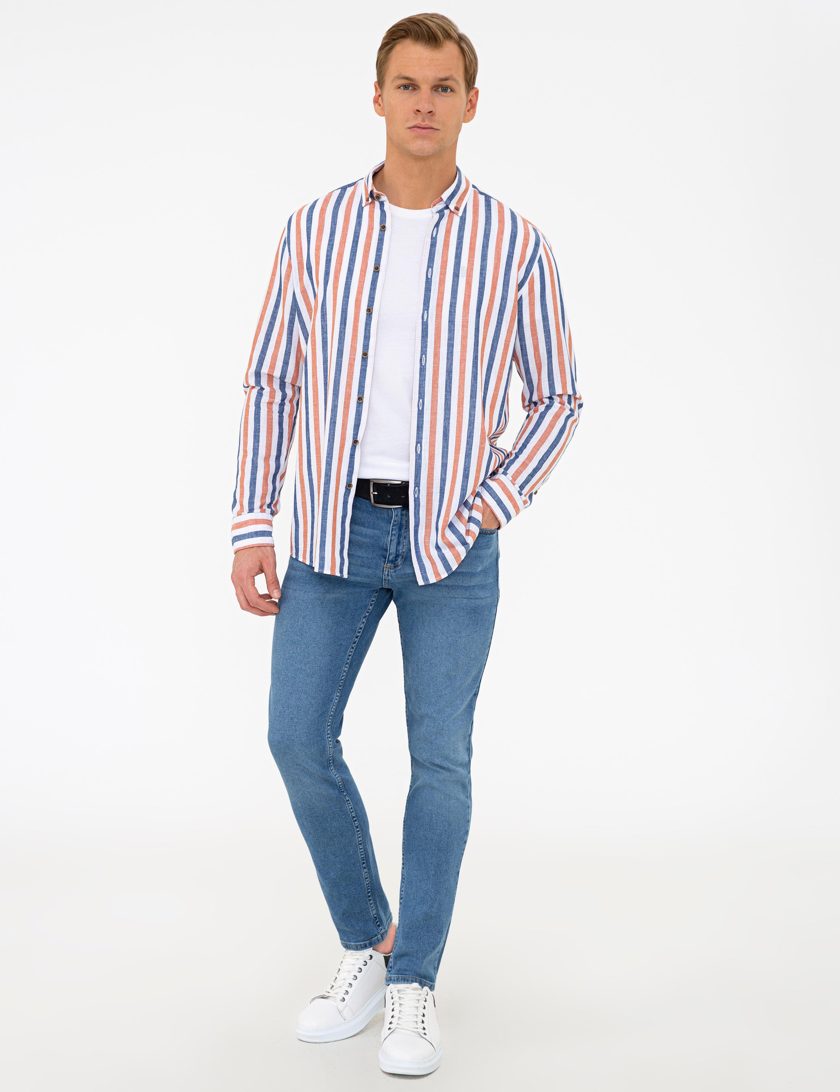 Açık Mavi Slim Fit Denim Pantolon