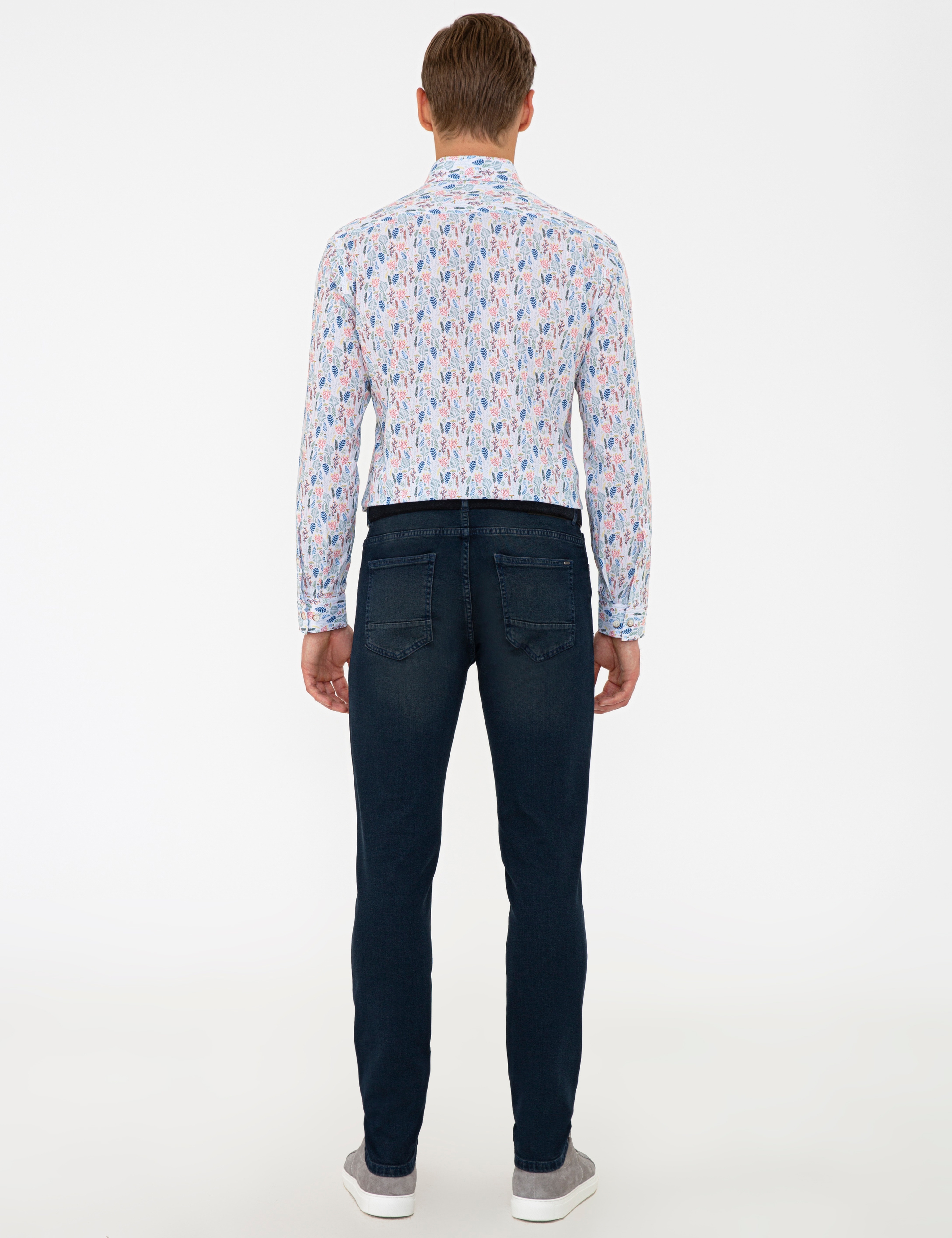 Koyu Mavi Slim Fit Denim Pantolon