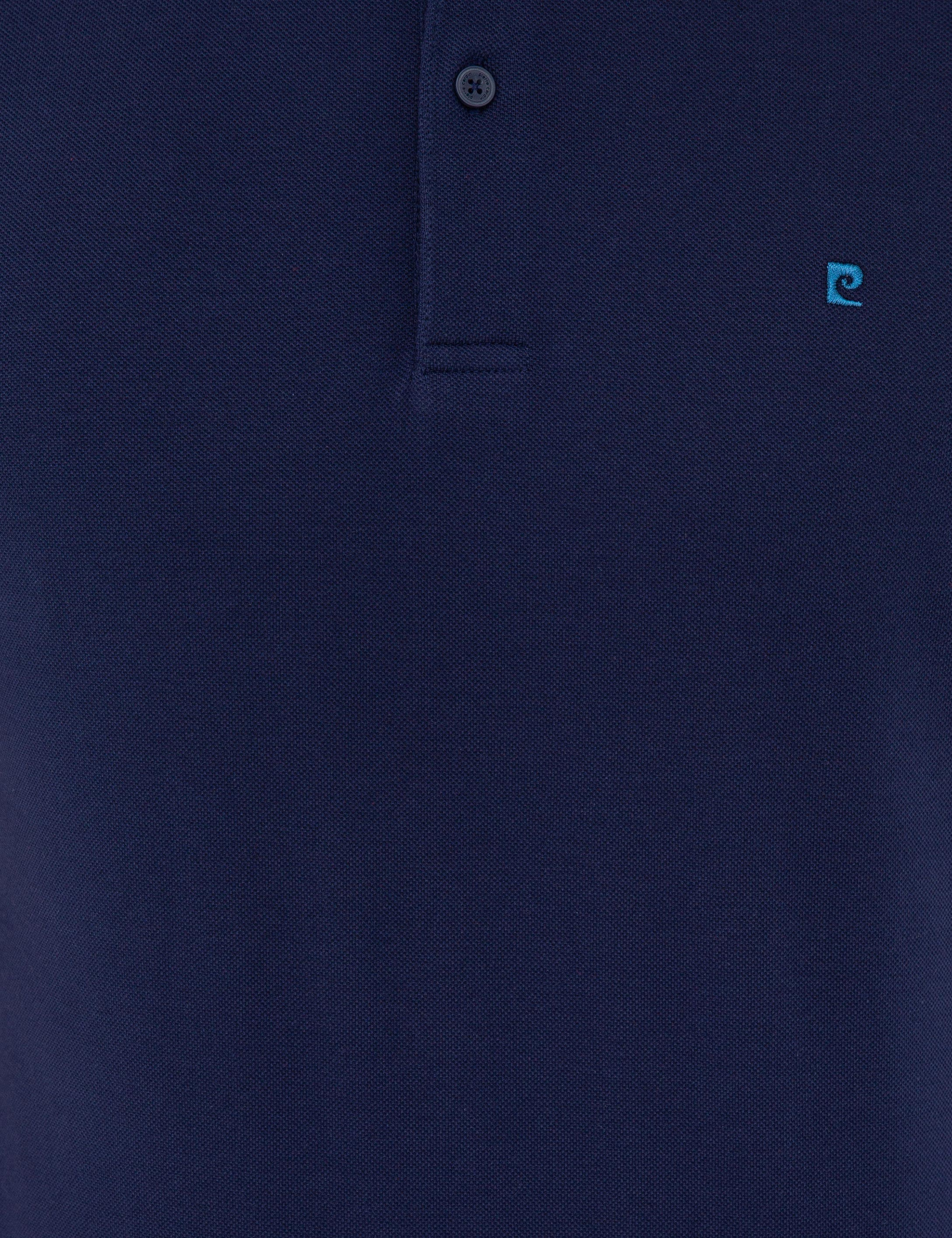 Lacivert Slim Fit Basic Polo Yaka T-Shirt - Image 5