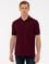 Bordo Regular Fit Polo Yaka Basic Tişört