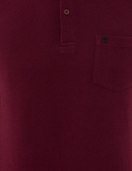 Bordo Regular Fit Polo Yaka Basic Tişört - 50239834026