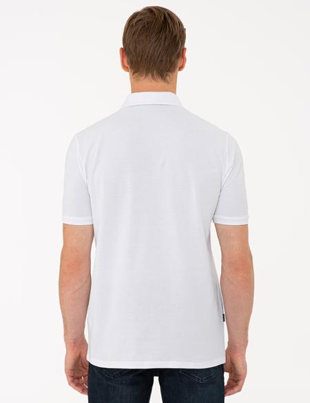 Beyaz Regular Fit Basic Polo Yaka T-Shirt - 50239834001
