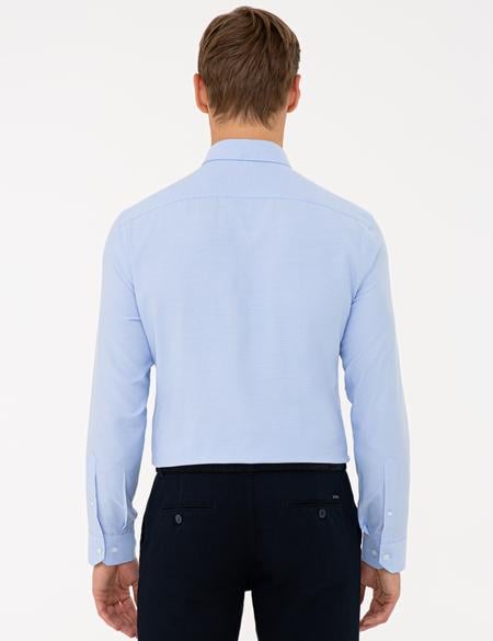 Koyu Mavi Slim Fit Oxford Gömlek - 50240379077