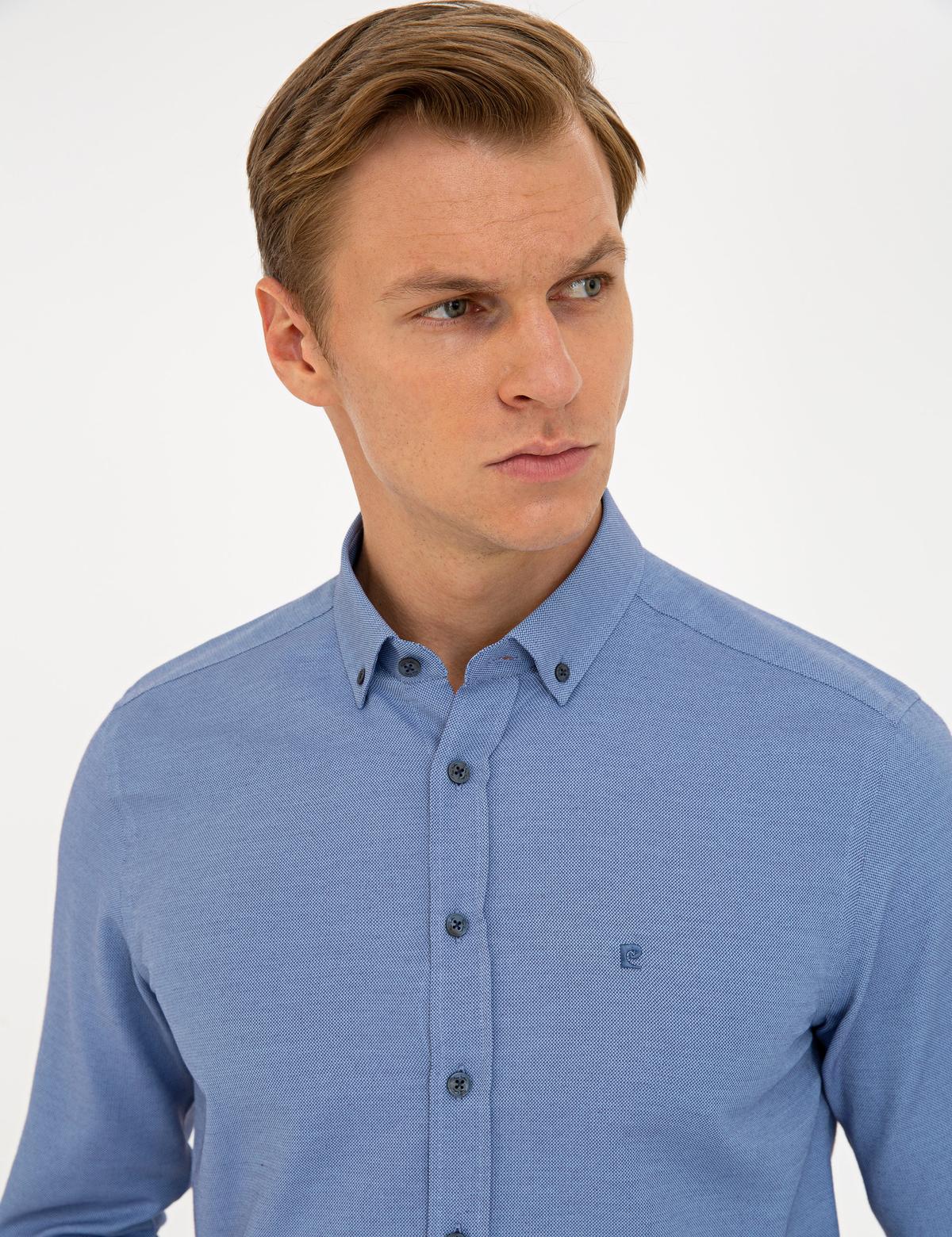 Lacivert Slim Fit Oxford Gömlek - 50240379046