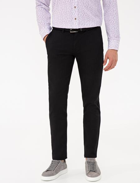 Siyah Slim Fit Chino Pantolon - 50240326309