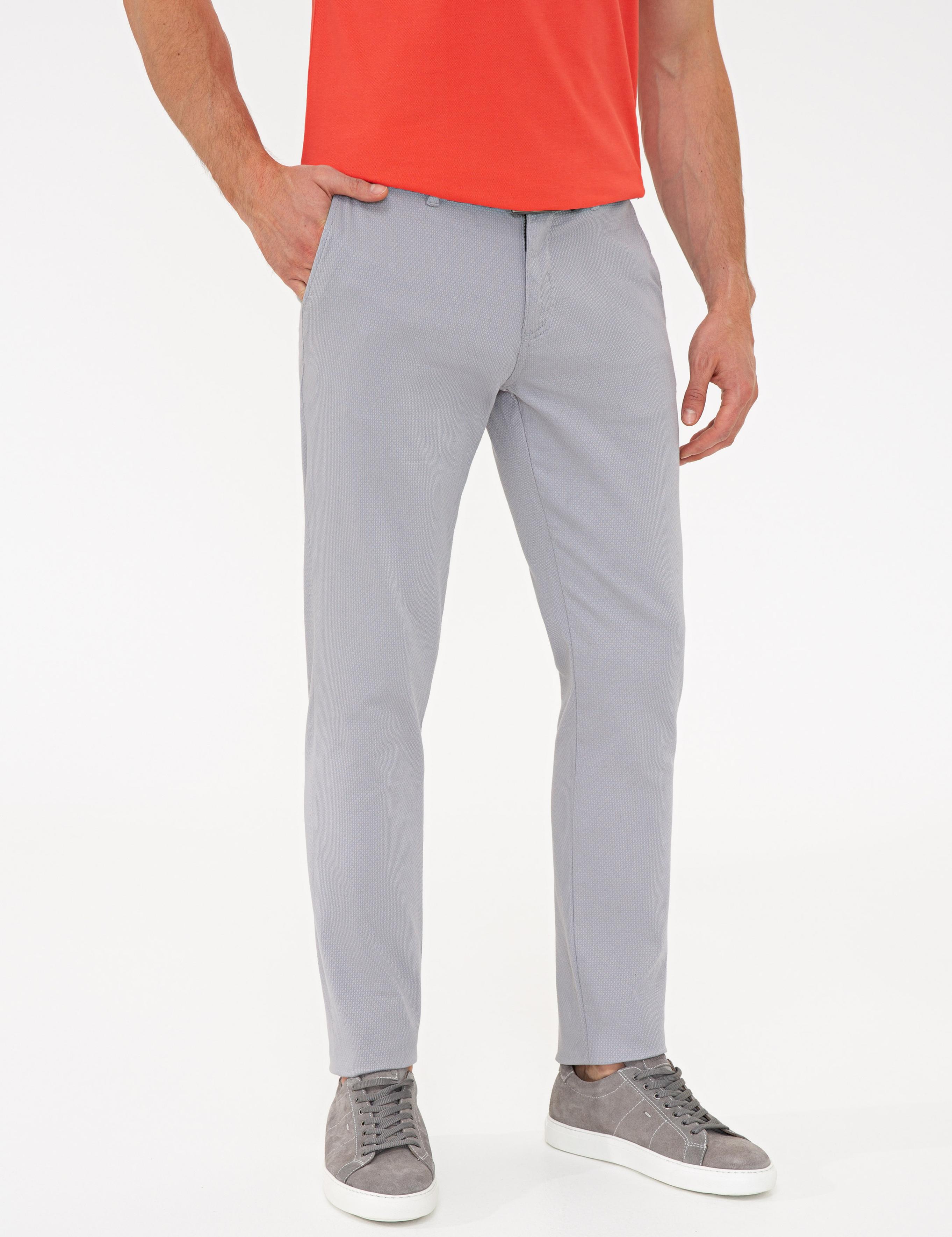 Gri Slim Fit Chino Pantolon