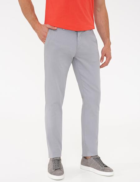 Gri Slim Fit Chino Pantolon - 50240326179