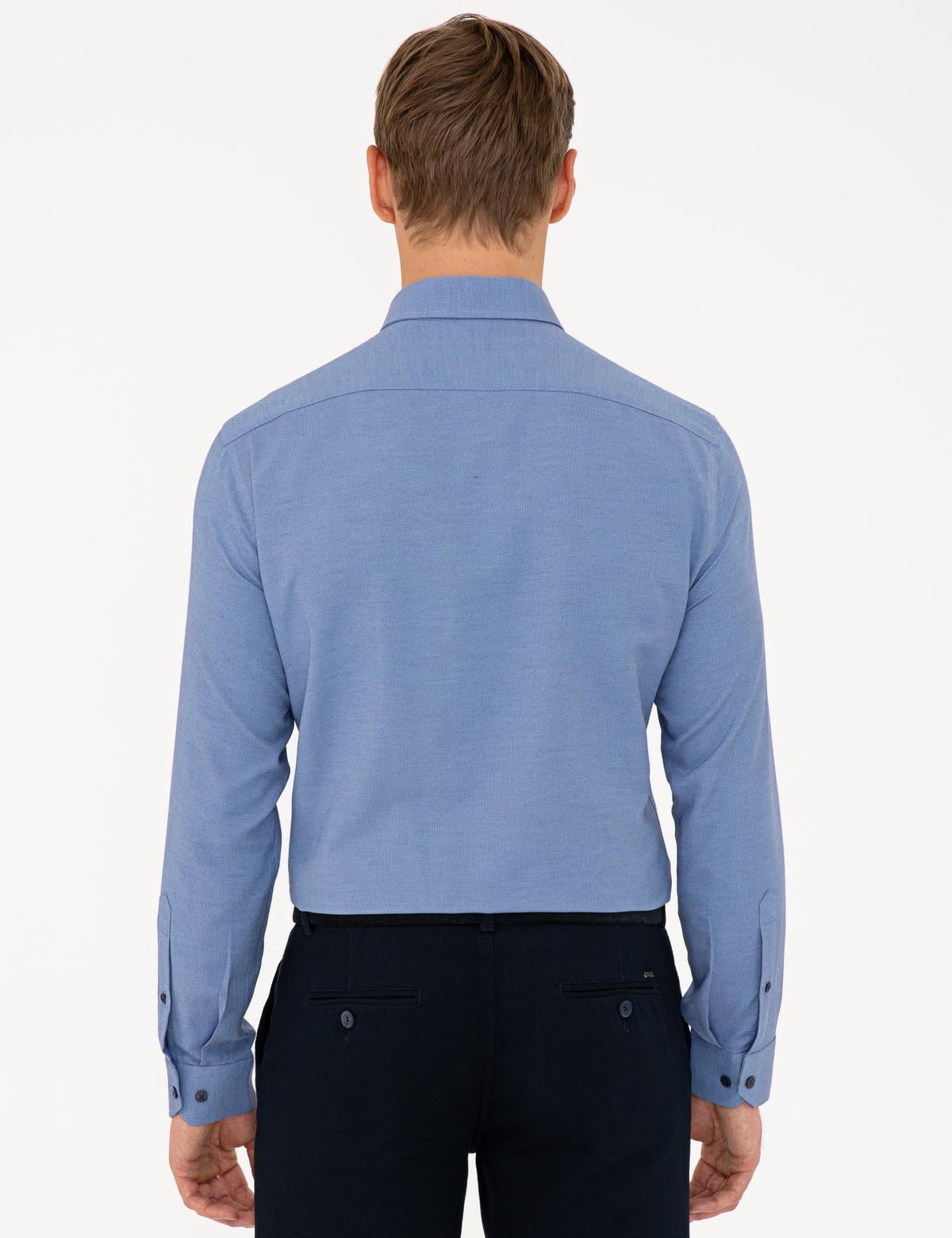 Lacivert Slim Fit Oxford Gömlek - 50240379046