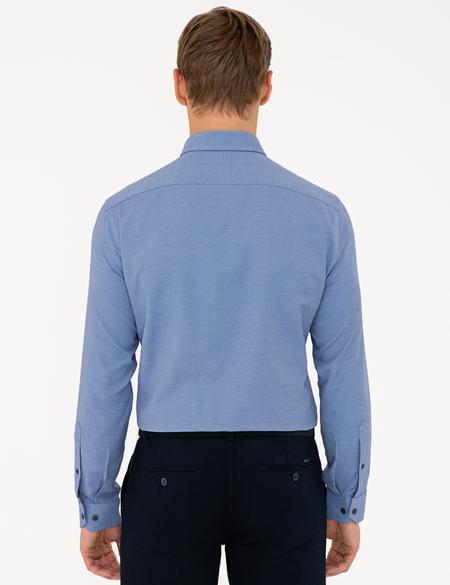 Lacivert Slim Fit Oxford Gömlek - 50240379046