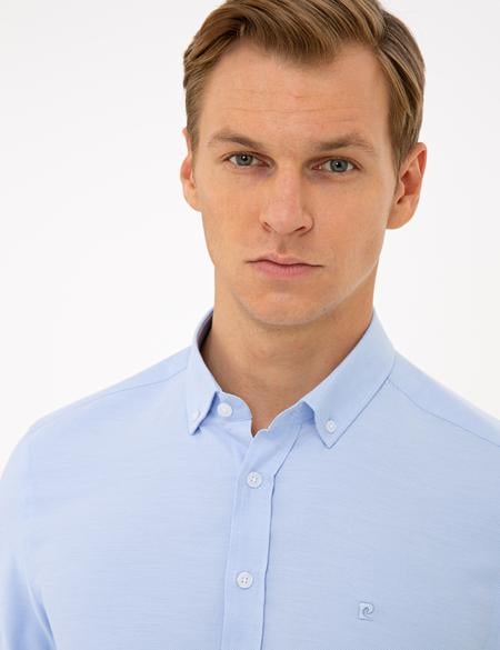 Koyu Mavi Slim Fit Oxford Gömlek - 50240379077