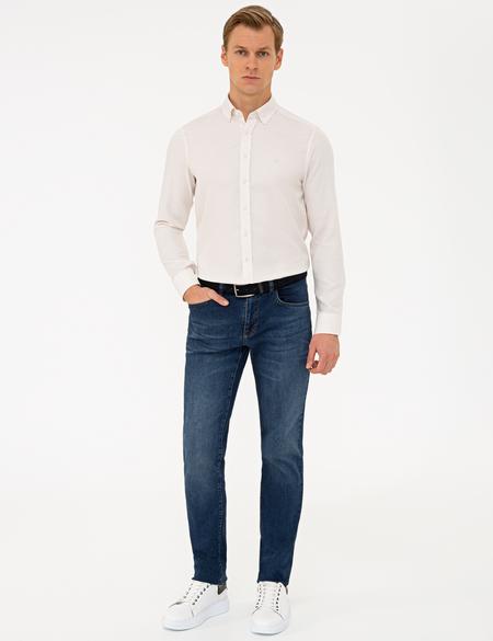 Bej Slim Fit Uzun Kollu Gömlek - 50240408007