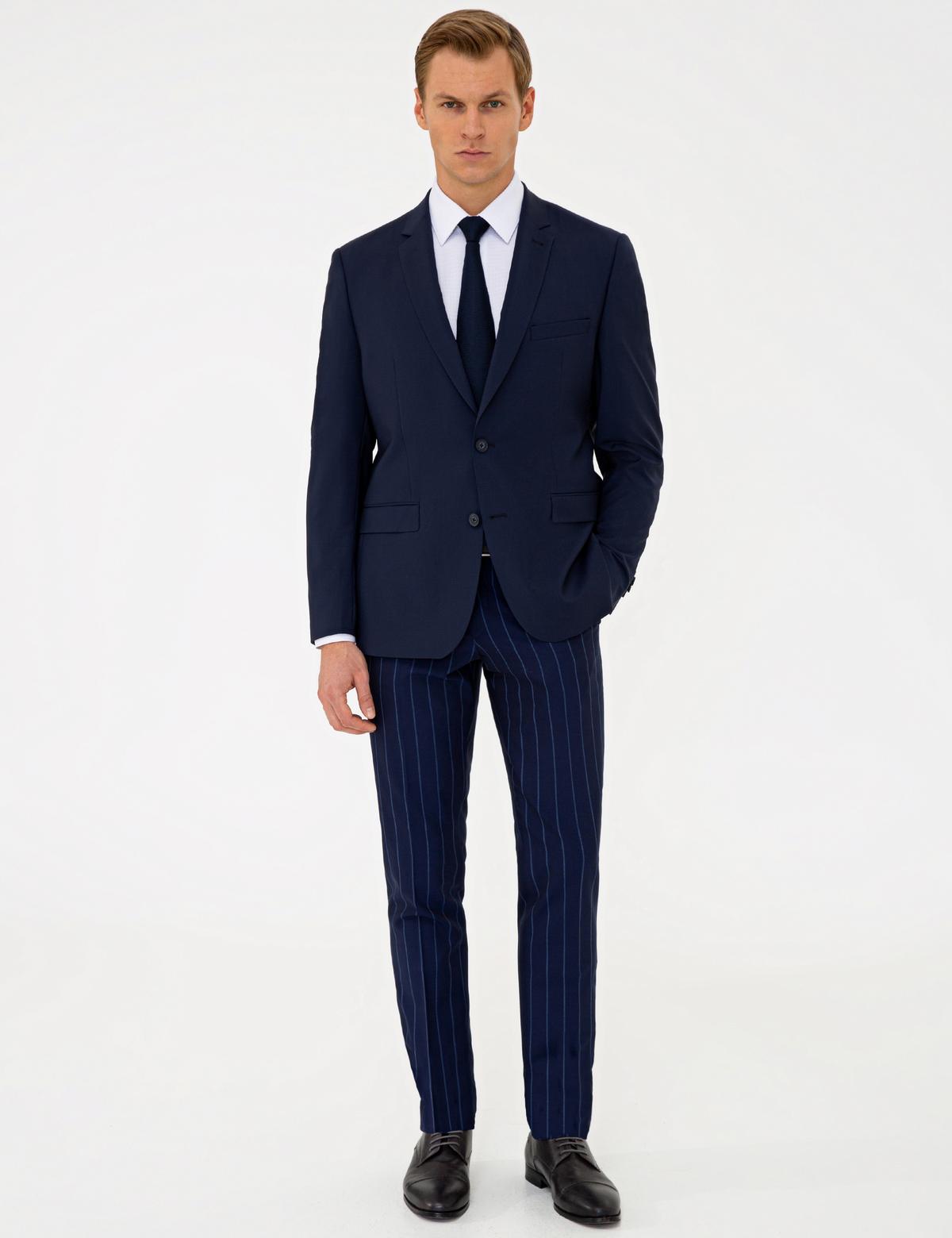 Lacivert Slim Fit Ceket - 50175609065