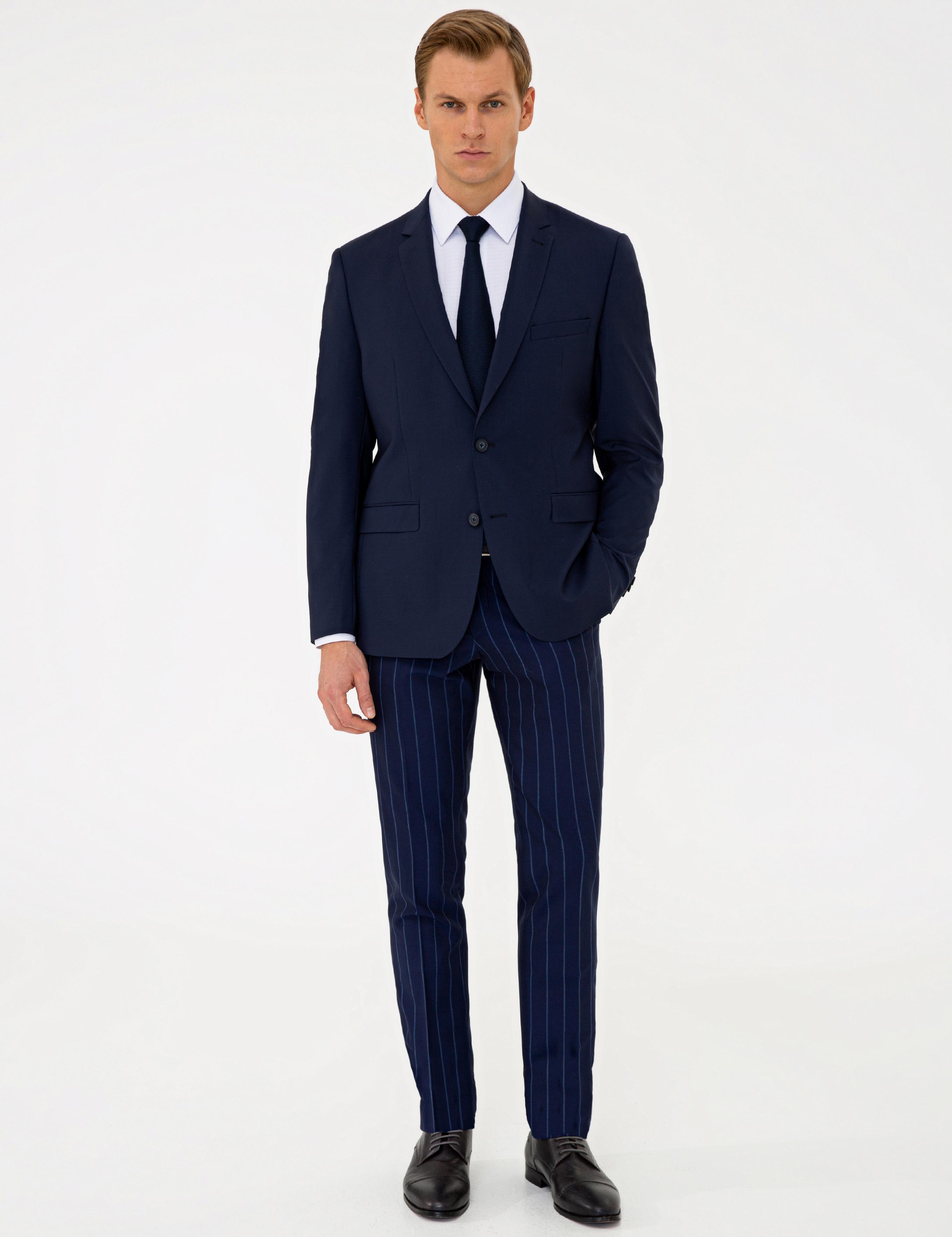 Lacivert Slim Fit Ceket