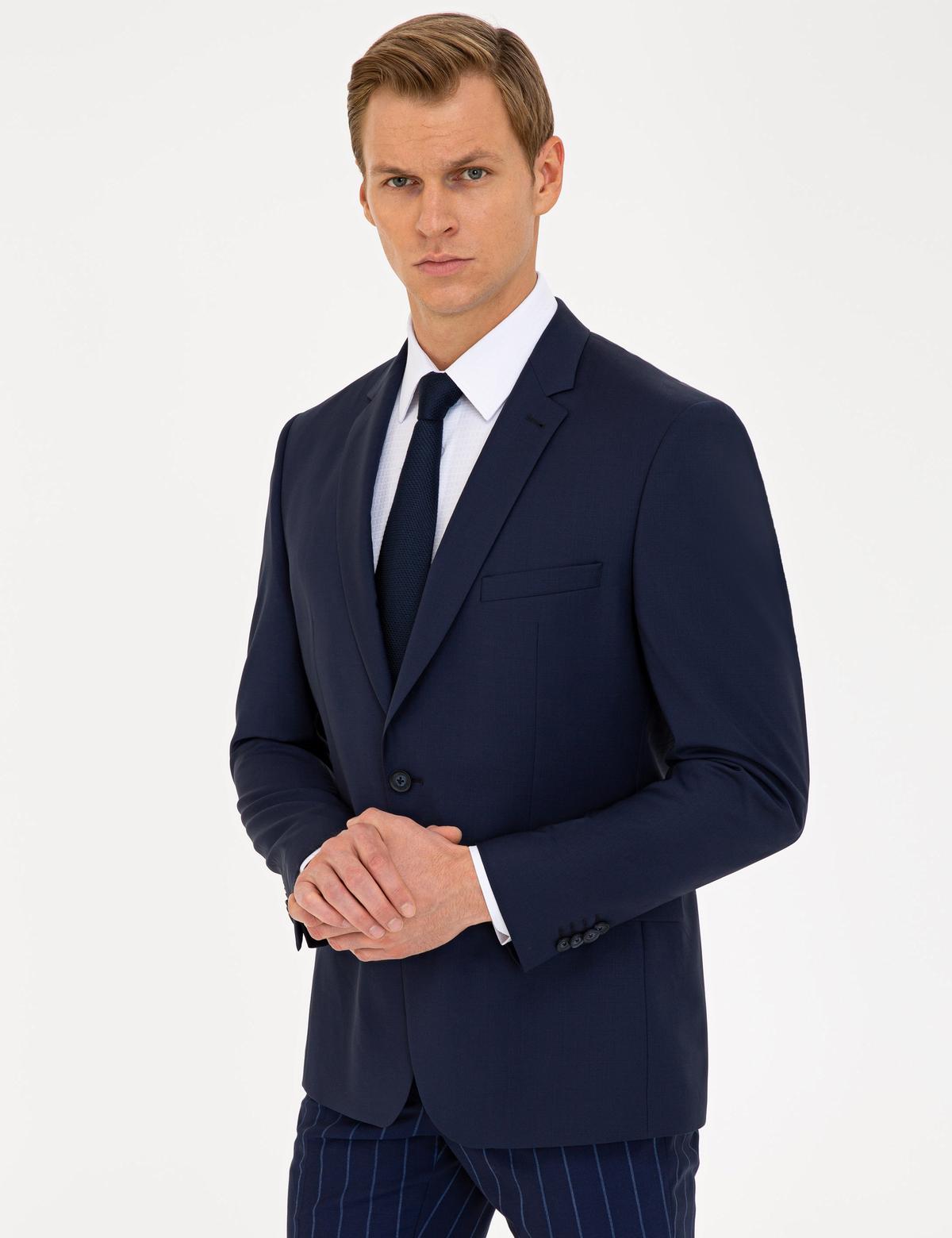 Lacivert Slim Fit Ceket - 50175609065