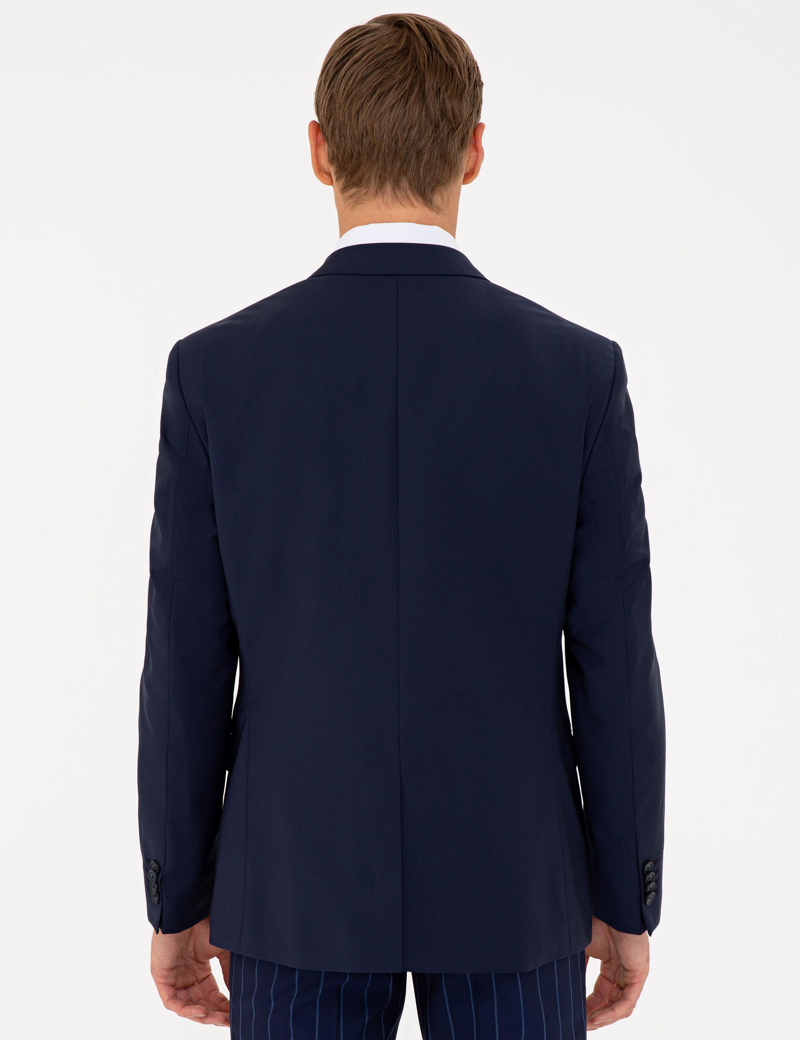 Lacivert Slim Fit Ceket