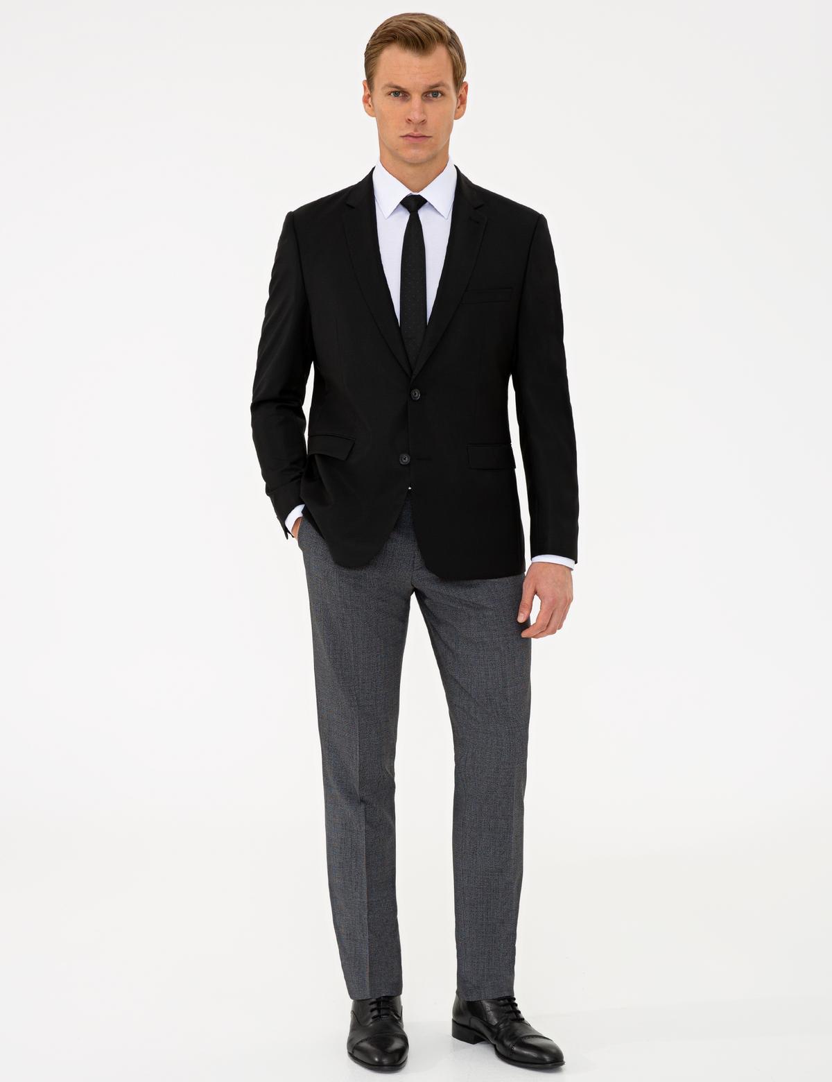 Siyah Slim Fit Ceket - 50175609005