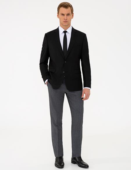 Siyah Slim Fit Ceket - 50175609005