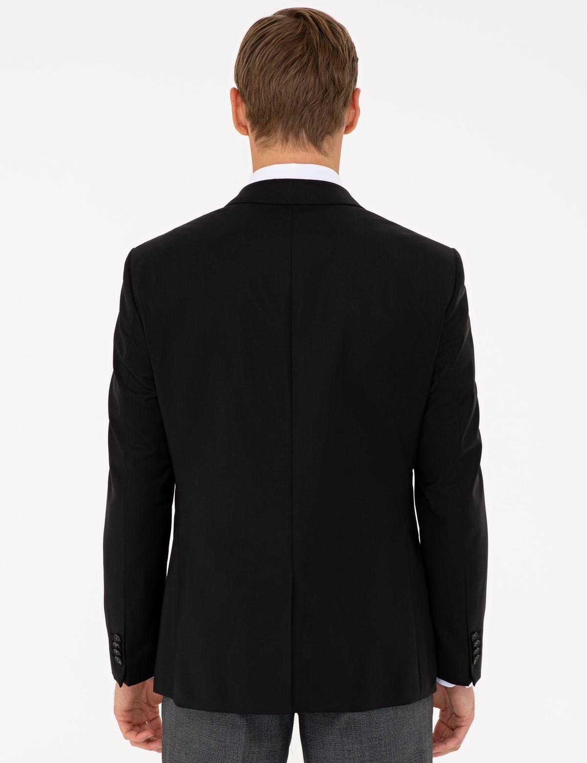 Siyah Slim Fit Ceket - 50175609005