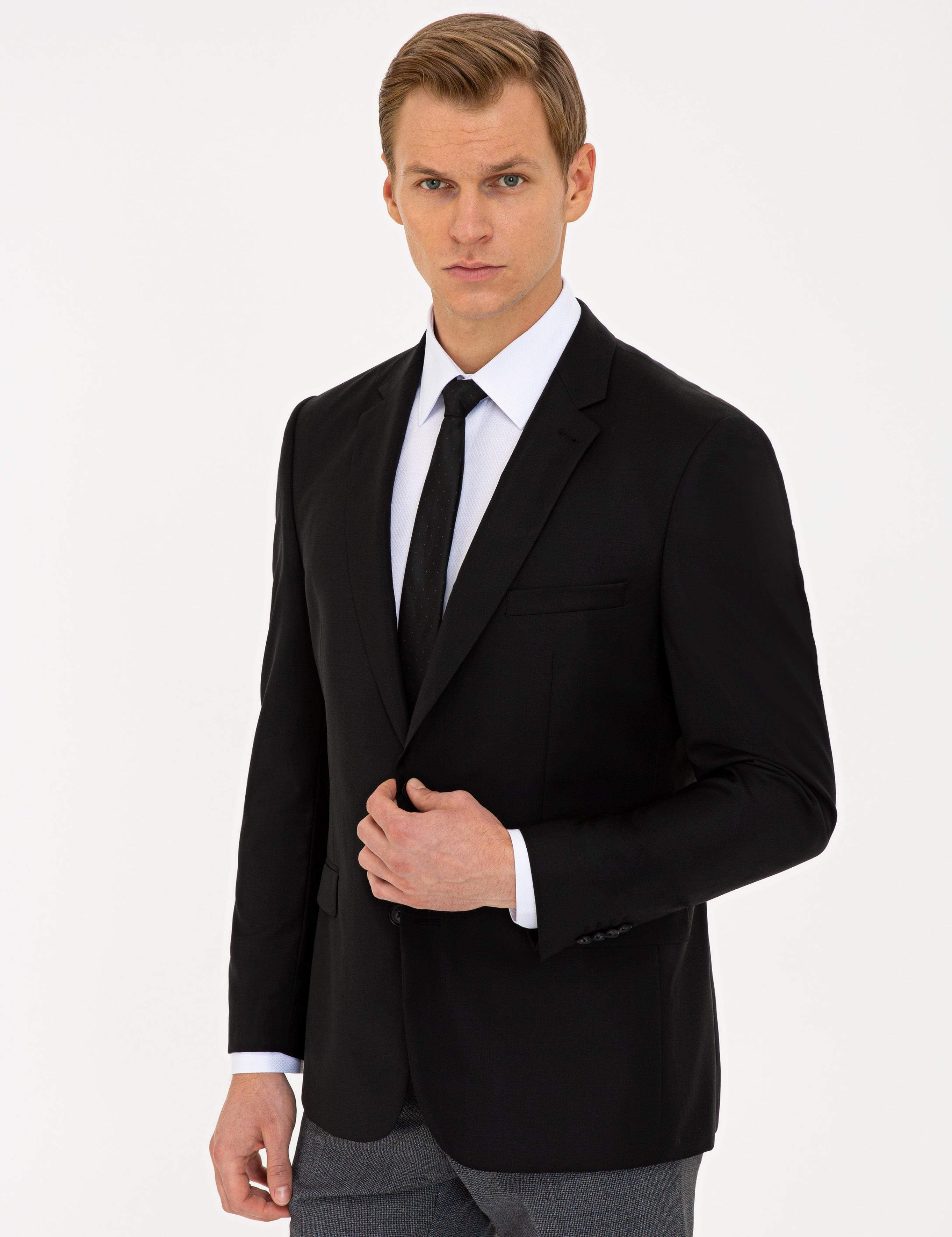 Siyah Slim Fit Ceket