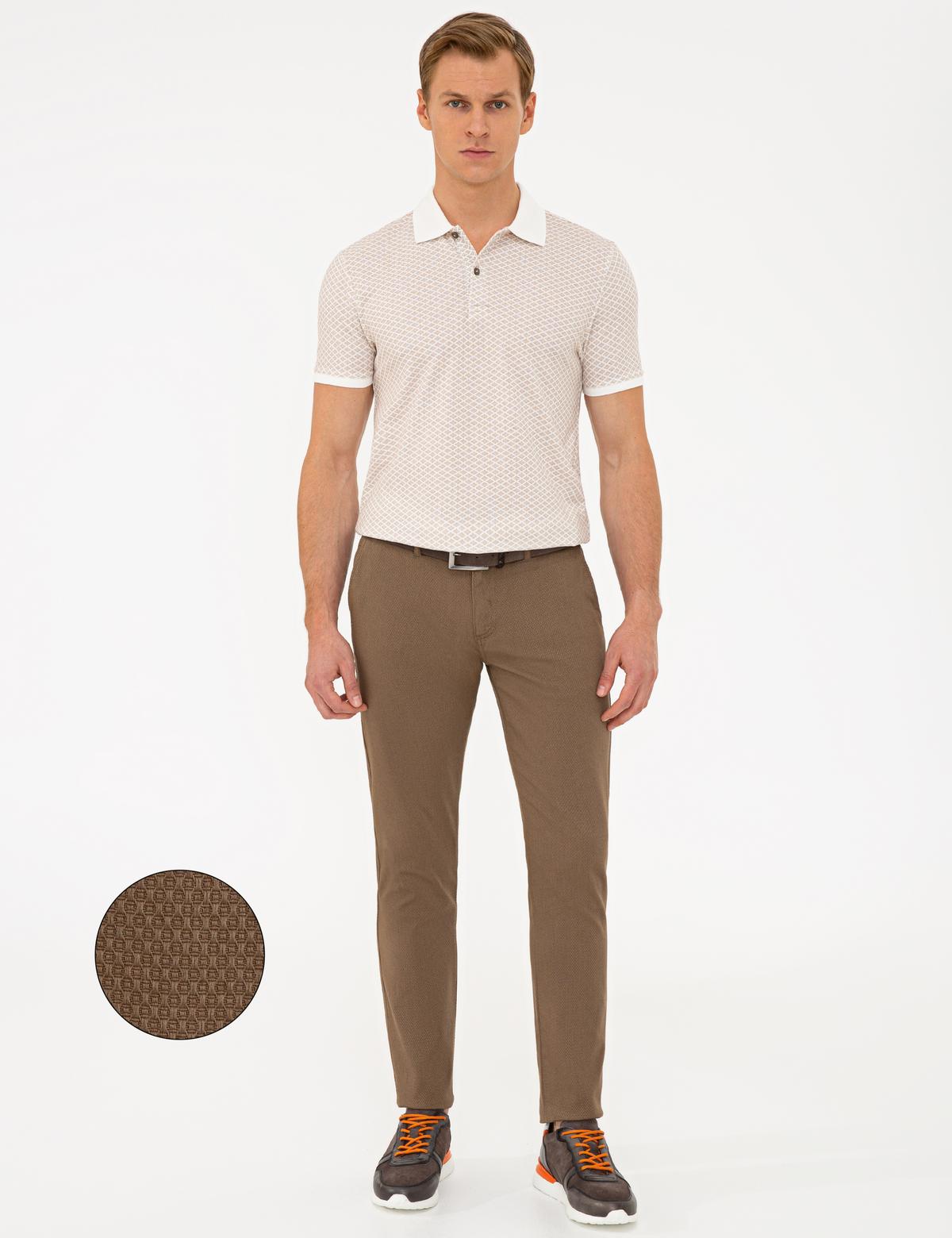 Açık Kahverengi Slim Fit Chino Pantolon