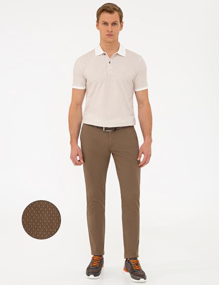Açık Kahverengi Slim Fit Chino Pantolon - 50240326009