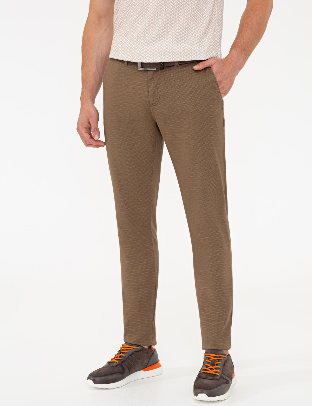 Açık Kahverengi Slim Fit Chino Pantolon - 50240326009