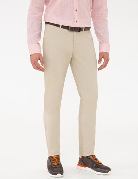 Bej Slim Fit Chino Pantolon - 50240397039