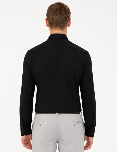 Siyah Slim Fit Oxford Gömlek - 50240379044