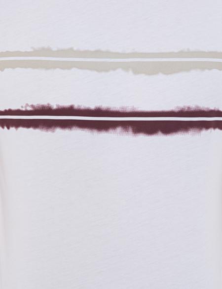 Beyaz Slim Fit Bisiklet Yaka Tişört - 50241533016