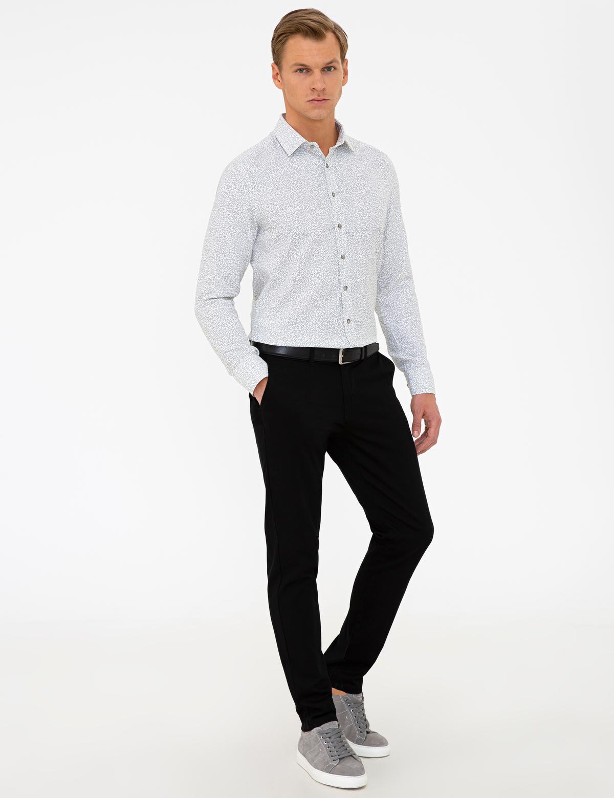 Siyah Slim Fit Chino Pantolon - 50240398129