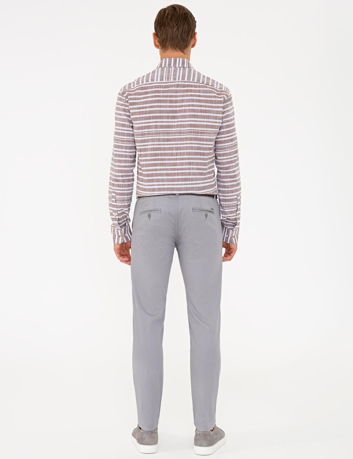 Gri Slim Fit Chino Pantolon - 50240401119
