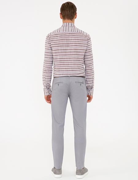 Gri Slim Fit Chino Pantolon - 50240401119