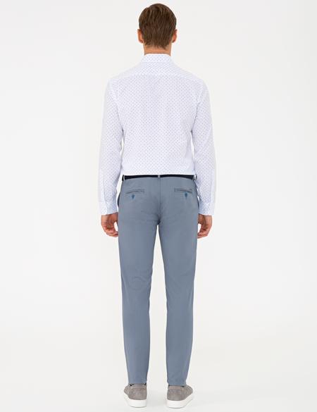 Koyu Mavi Slim Fit Kanvas Pantolon - 50240401164