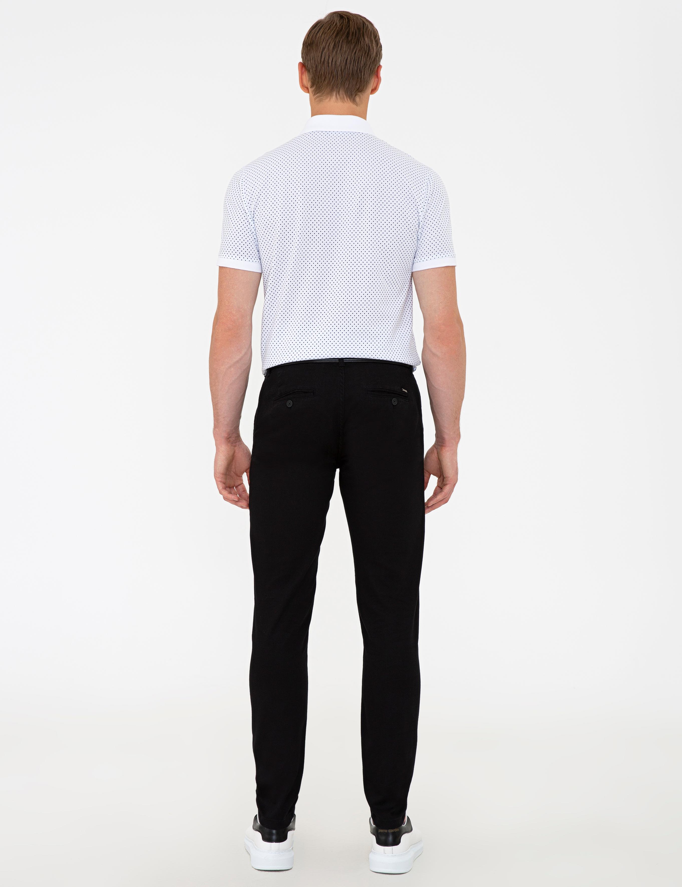 Siyah Slim Fit Kanvas Pantolon