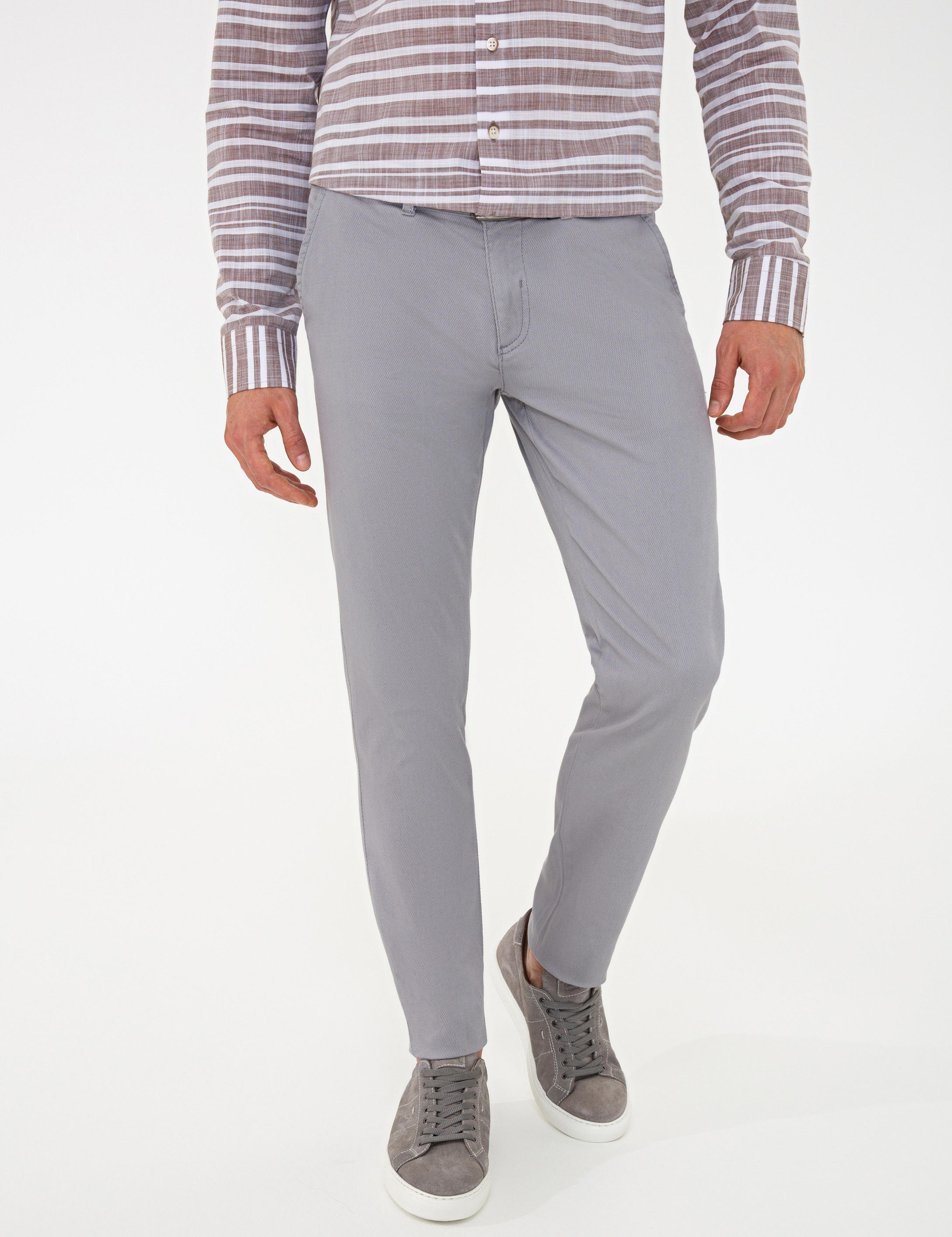 Gri Slim Fit Chino Pantolon
