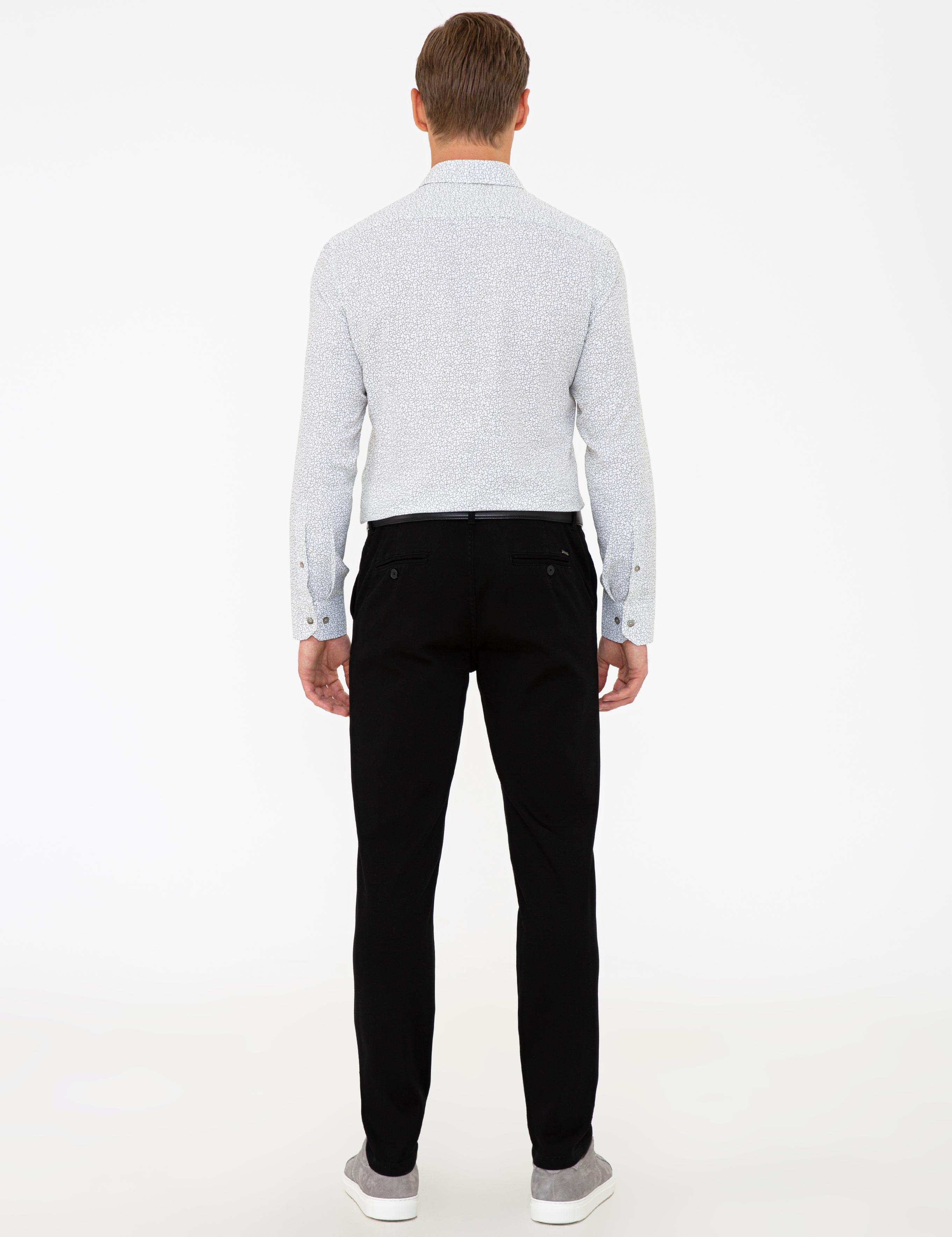 Siyah Slim Fit Chino Pantolon