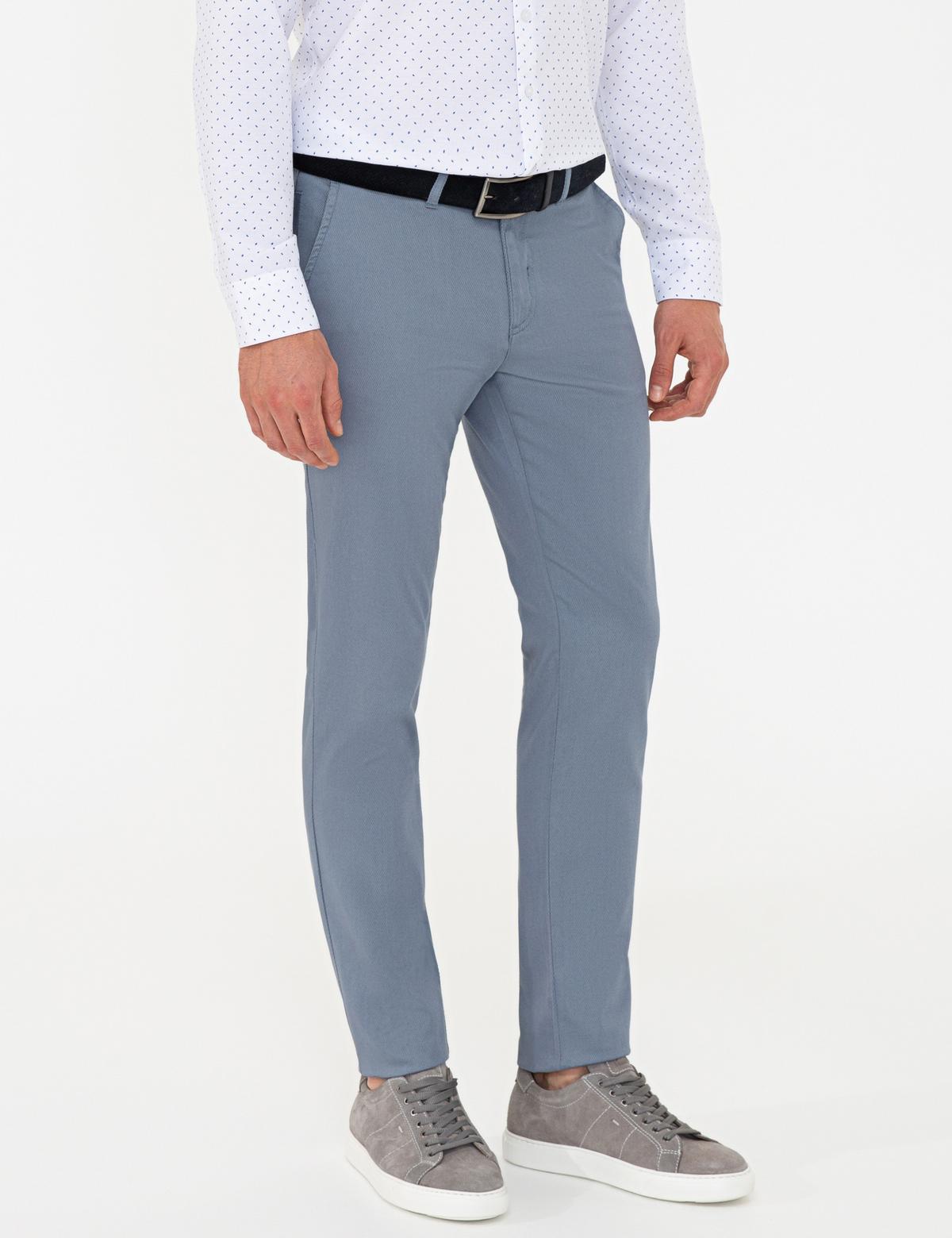 Koyu Mavi Slim Fit Kanvas Pantolon - 50240401164
