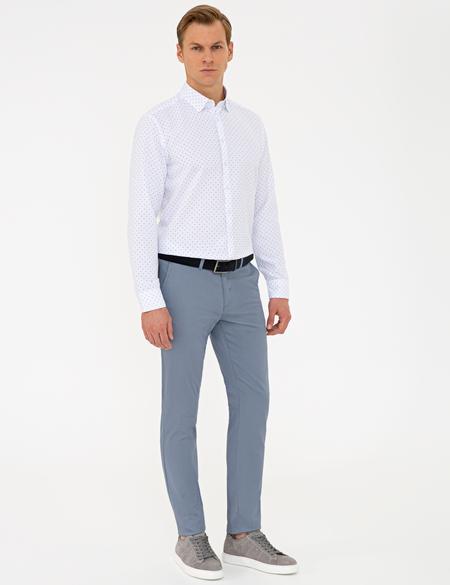 Koyu Mavi Slim Fit Kanvas Pantolon - 50240401164