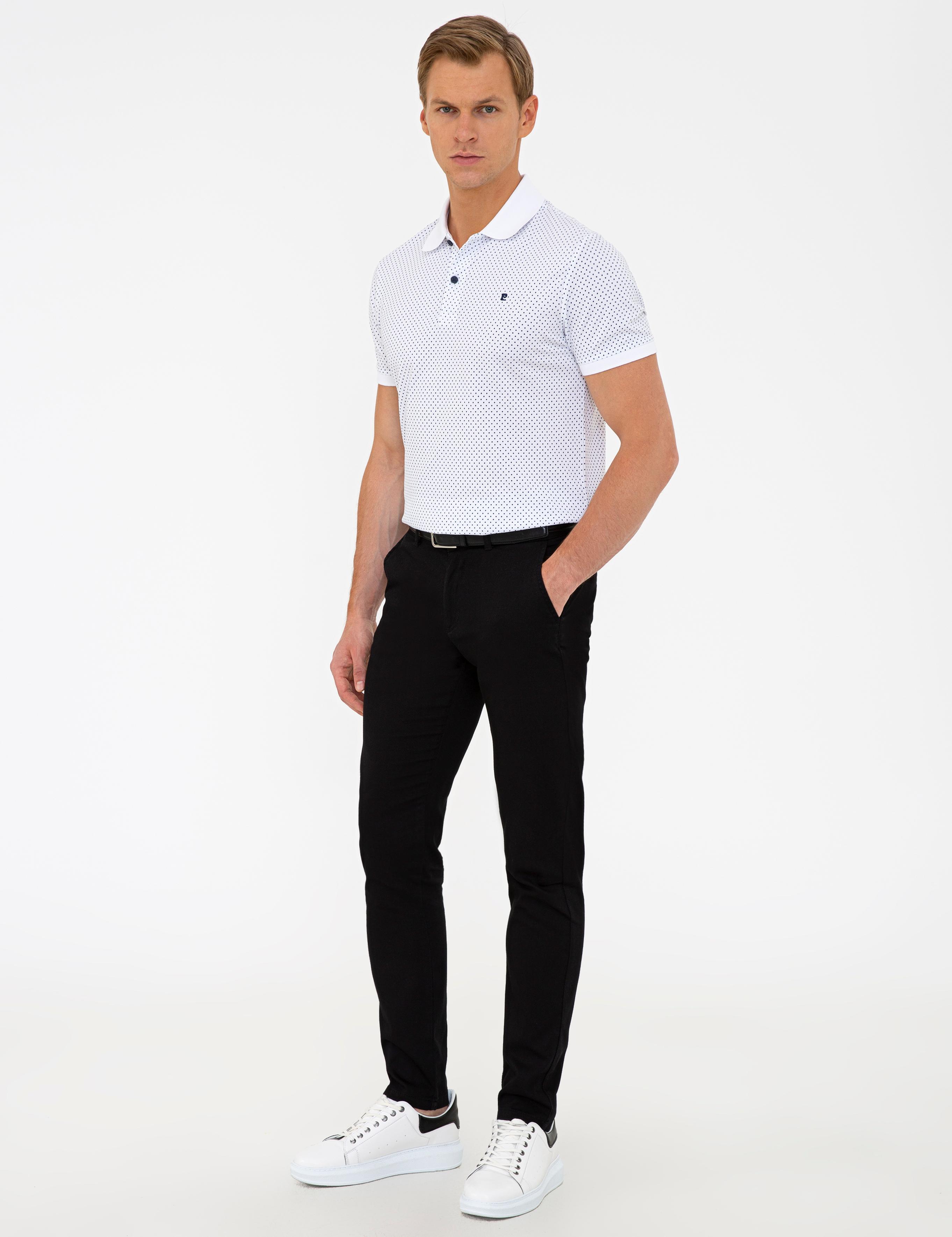 Siyah Slim Fit Kanvas Pantolon