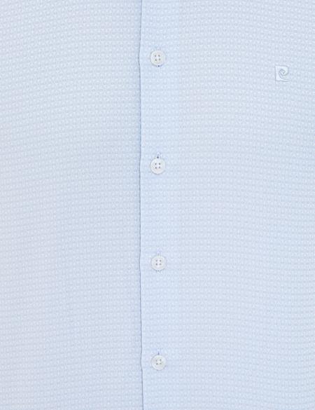 Açık Mavi Slim Fit Armürlü Gömlek - 50240406014