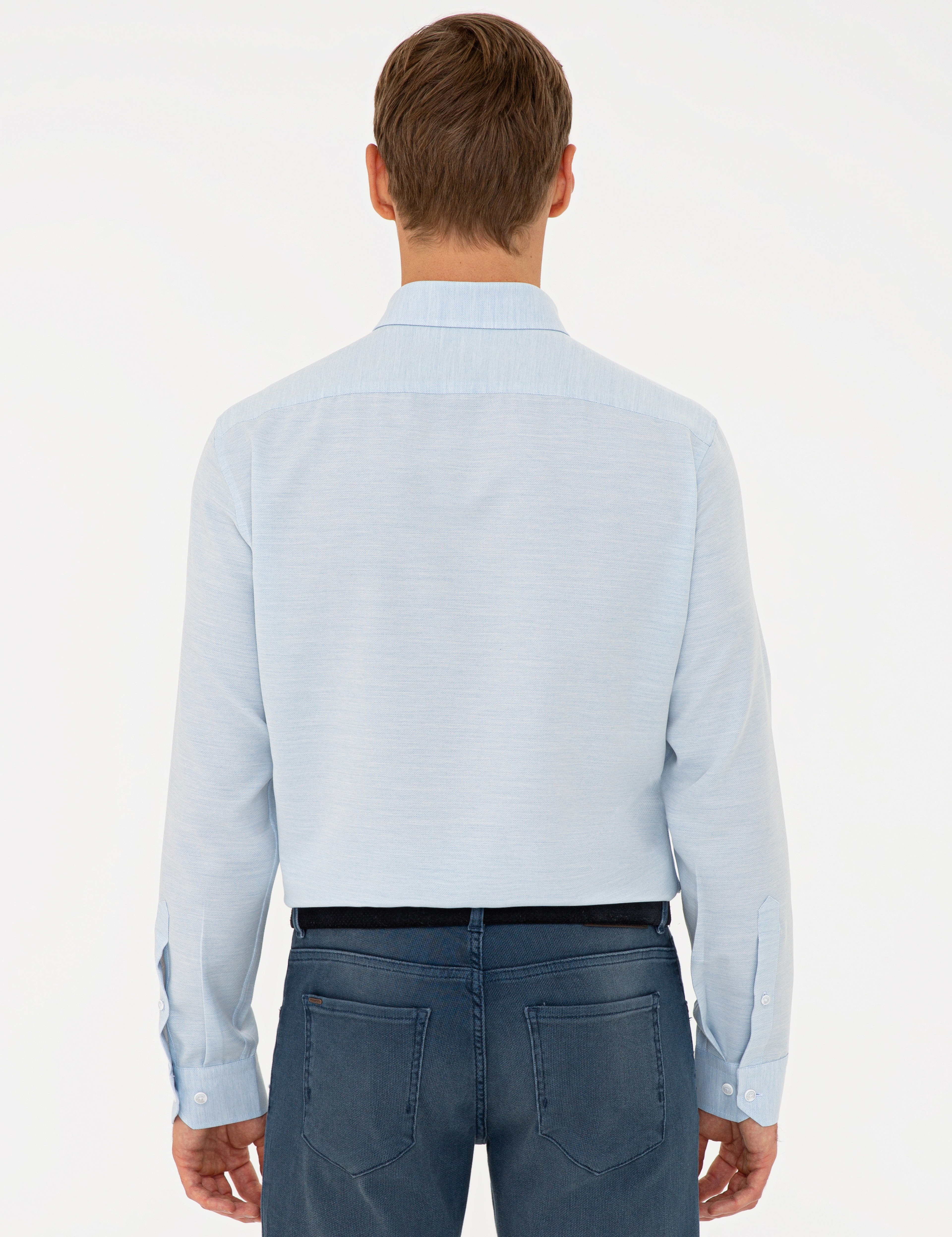 Mavi Slim Fit Gömlek - Image 3