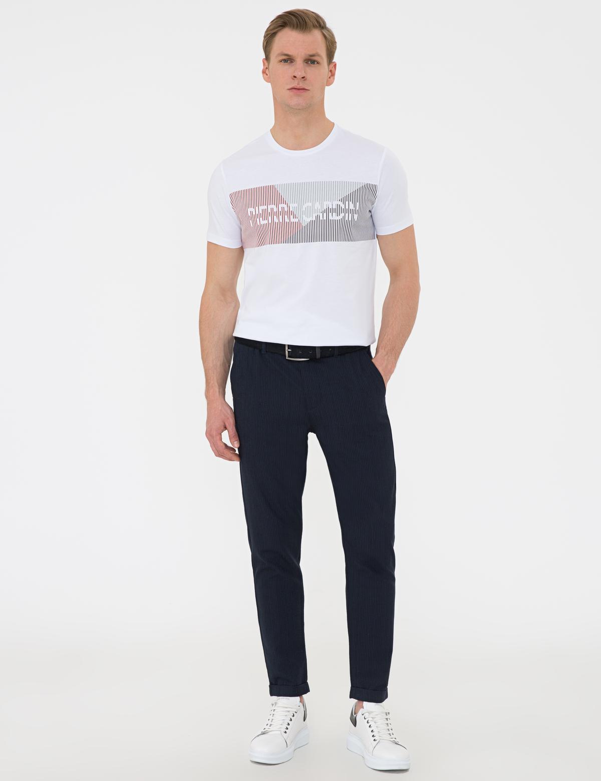 Beyaz Slim Fit Tişört - 50241507001