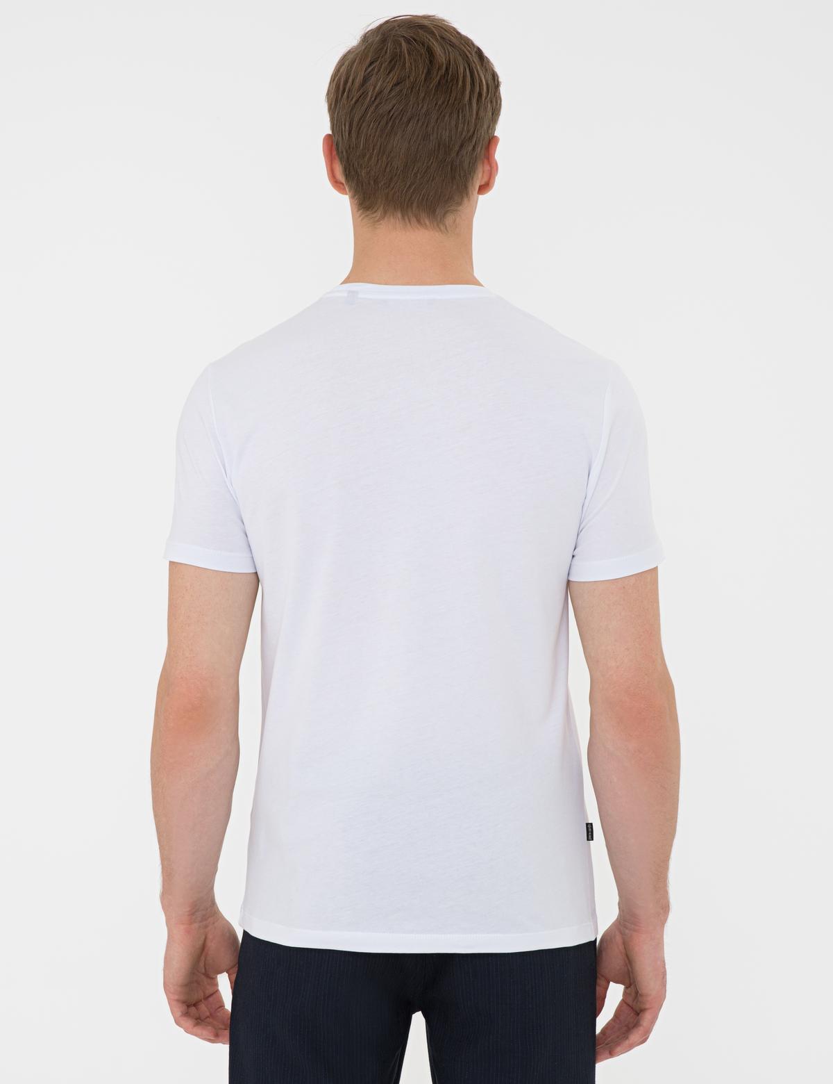 Beyaz Slim Fit Tişört - 50241507001