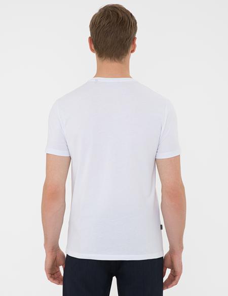 Beyaz Slim Fit Tişört - 50241507001