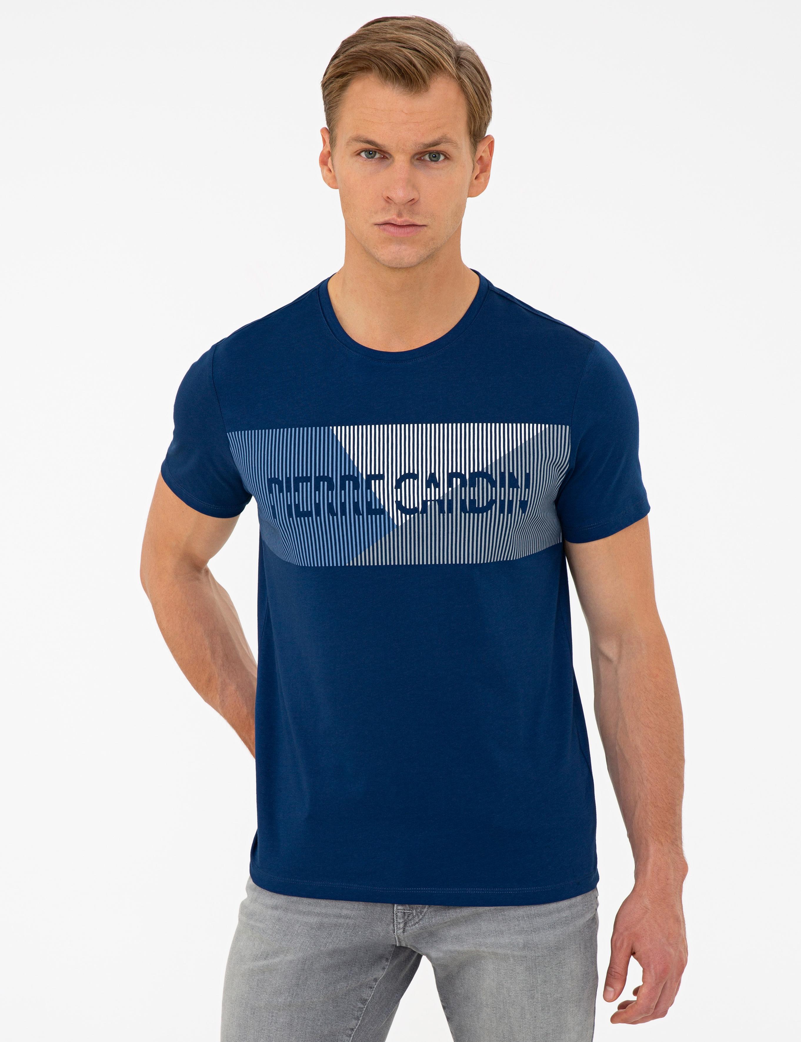 İndigo Slim Fit Bisiklet Yaka Tişört