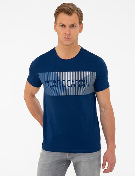 İndigo Slim Fit Bisiklet Yaka Tişört - 50241507015