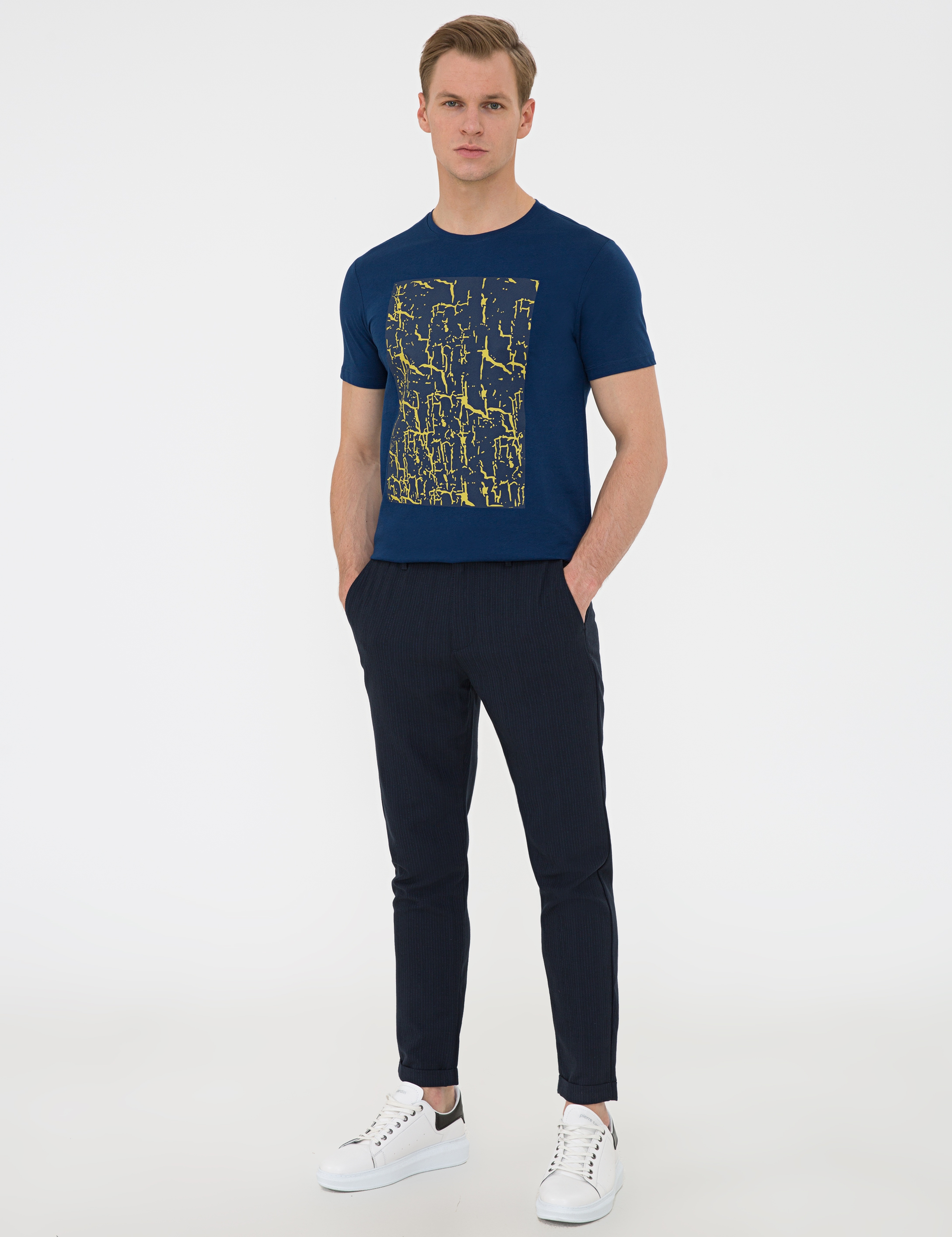 Lacivert Slim Fit Tişört - Image 4